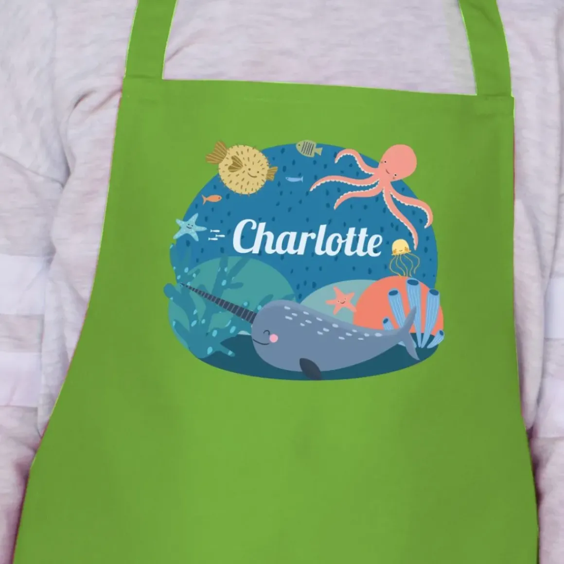 Ocean Life Personalised Apron - Age 7-10