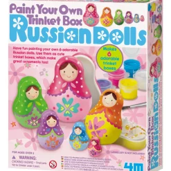 Paint Own Russian Doll Trinket Boxes