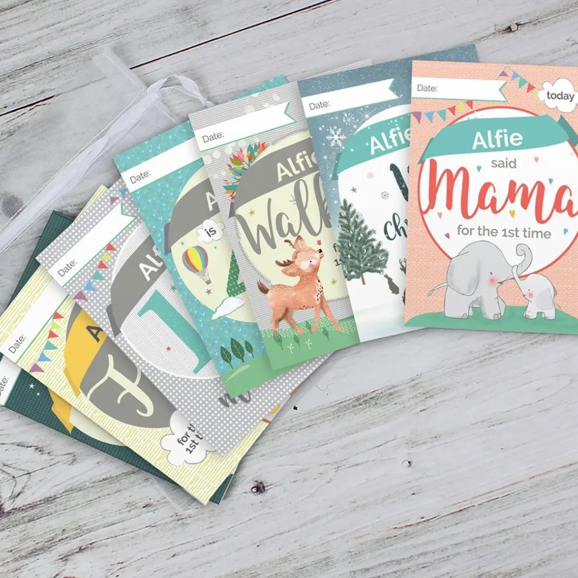 Personalised Baby Milestone Cards