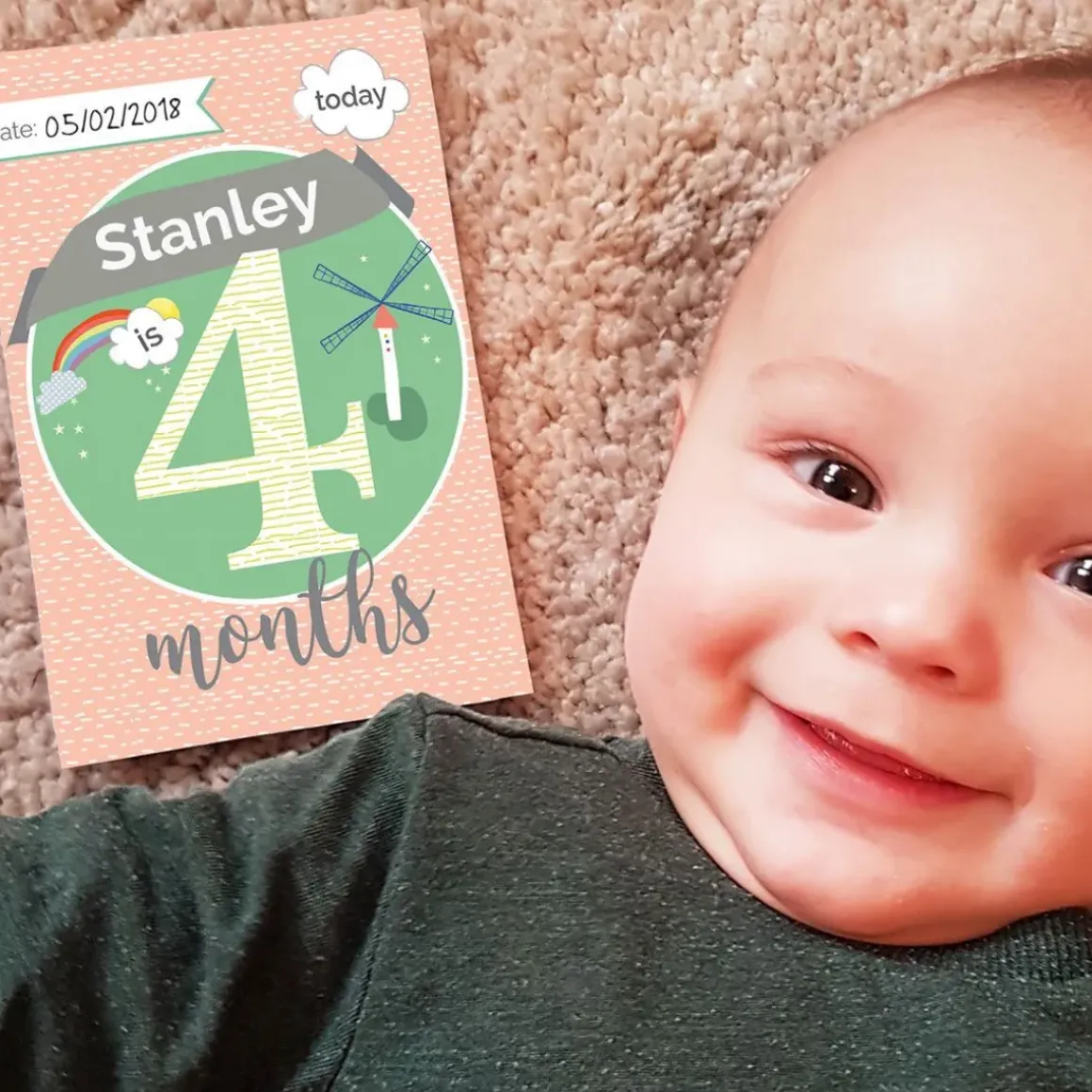 Personalised Baby Milestone Cards