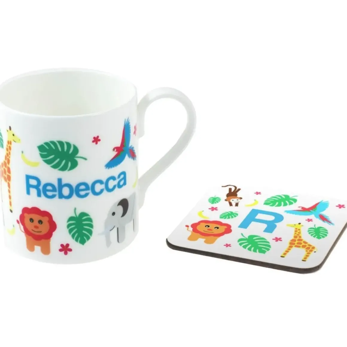 Personalised China Mug - Jungle Animals