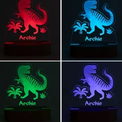 Personalised Dinosaur LED Light