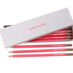 Personalised HB Pencils in White Box