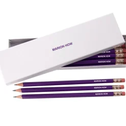 Personalised HB Pencils in White Box