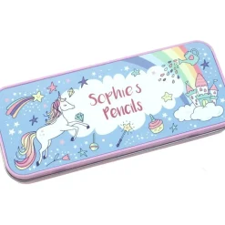 Personalised Pencil Tin - Rainbow Unicorn