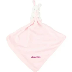 Personalised Pink Rabbit Comforter