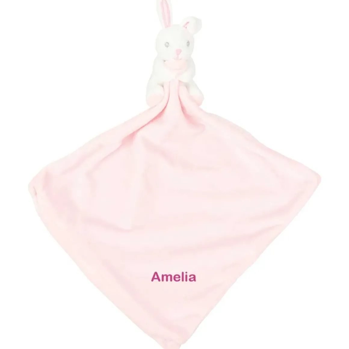 Personalised Pink Rabbit Comforter