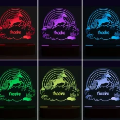 Personalised Rainbow Unicorn LED Light