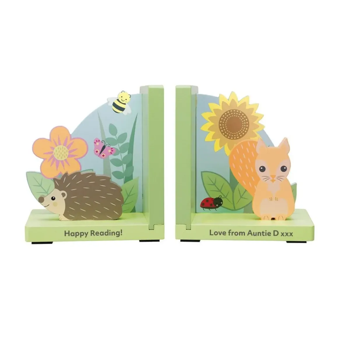 Personalised Spring Garden Bookends