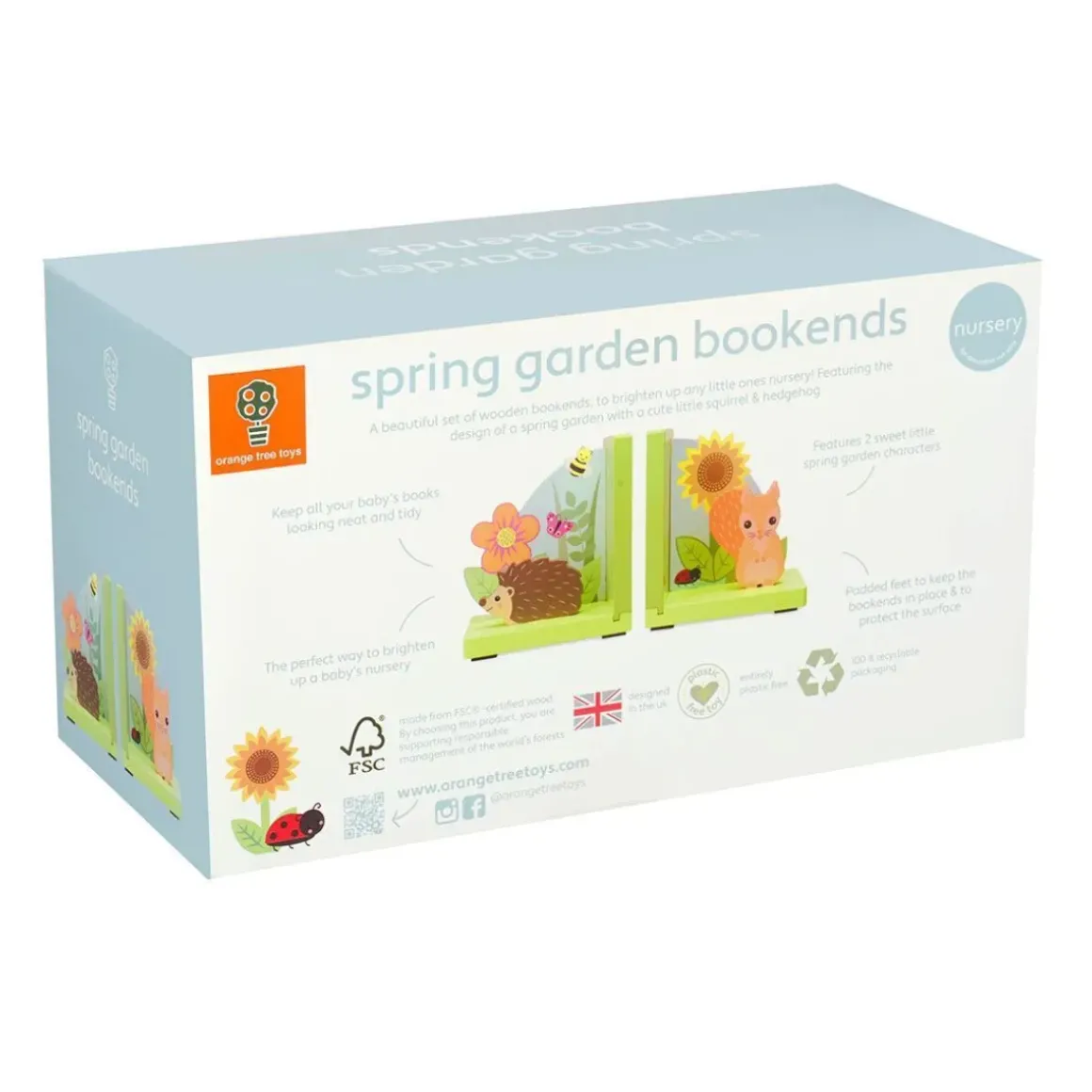 Personalised Spring Garden Bookends
