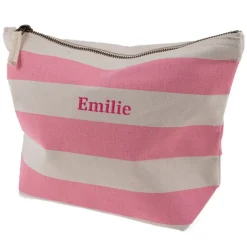 Personalised Striped Accessory Bag
