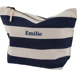 Personalised Striped Accessory Bag