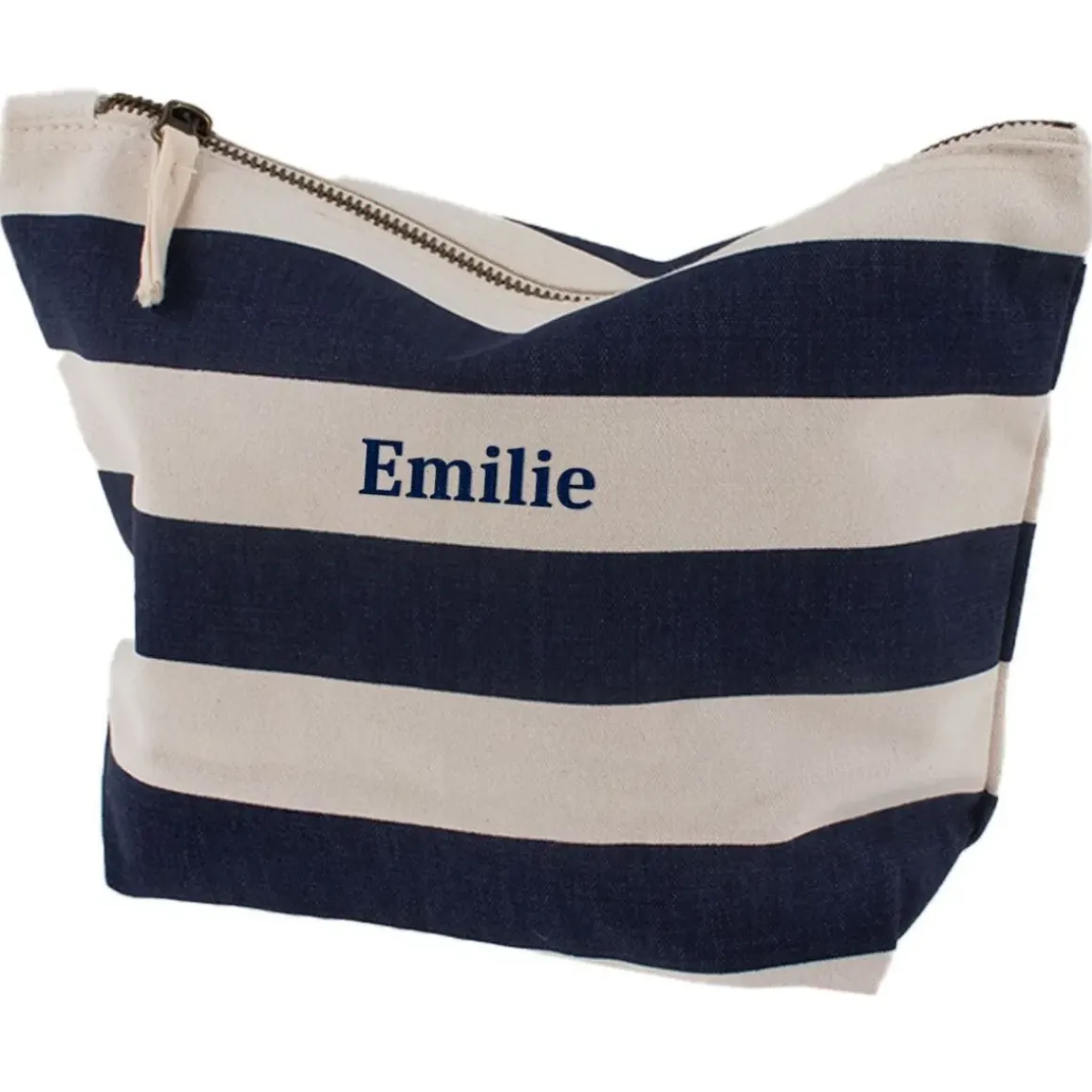 Personalised Striped Accessory Bag