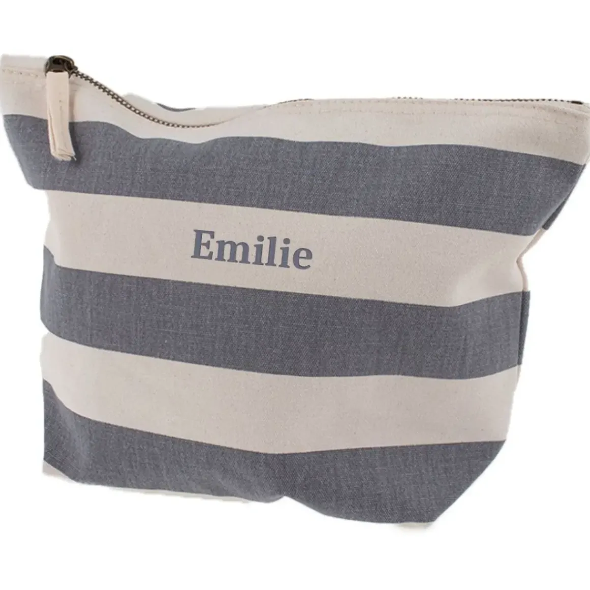 Personalised Striped Accessory Bag