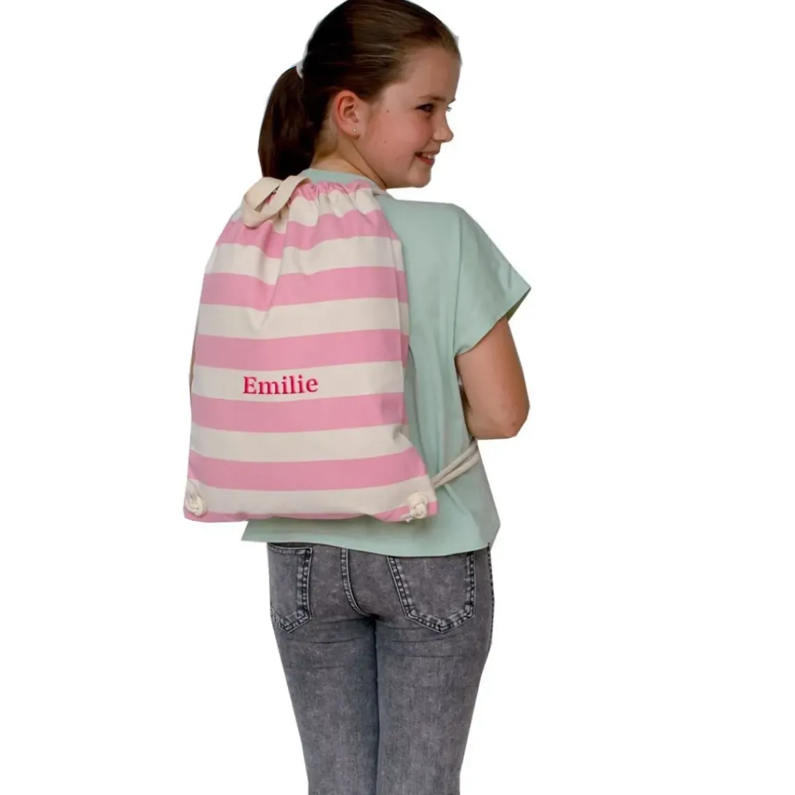 Personalised Striped Gymsac