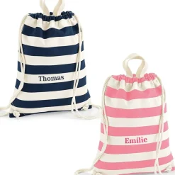 Personalised Striped Gymsac
