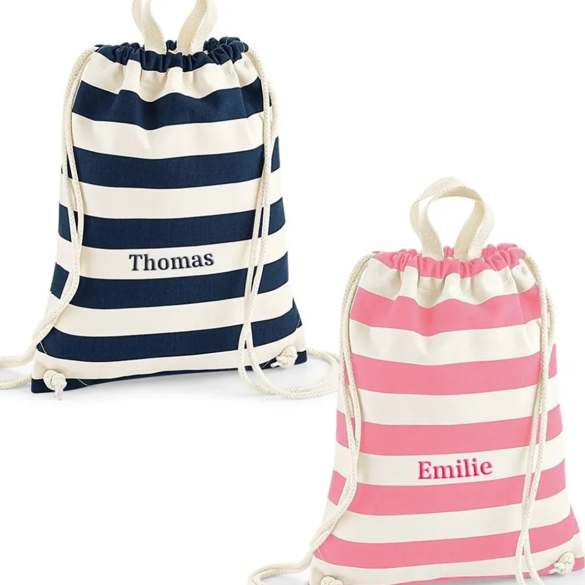 Personalised Striped Gymsac