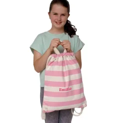 Personalised Striped Gymsac