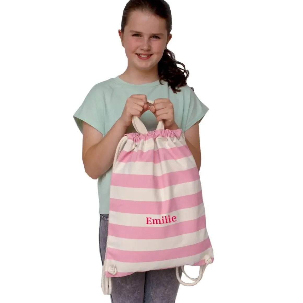Personalised Striped Gymsac