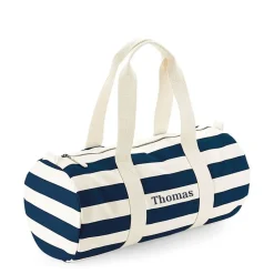 Personalised Striped Sleepover Bag