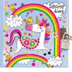 Rainbow Glitter Unicorn Secret Diary