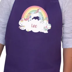 Rainbow Unicorn Personalised Apron - Age 3-6