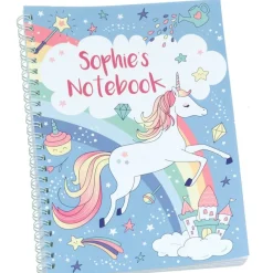 Rainbow Unicorn Personalised Notebook