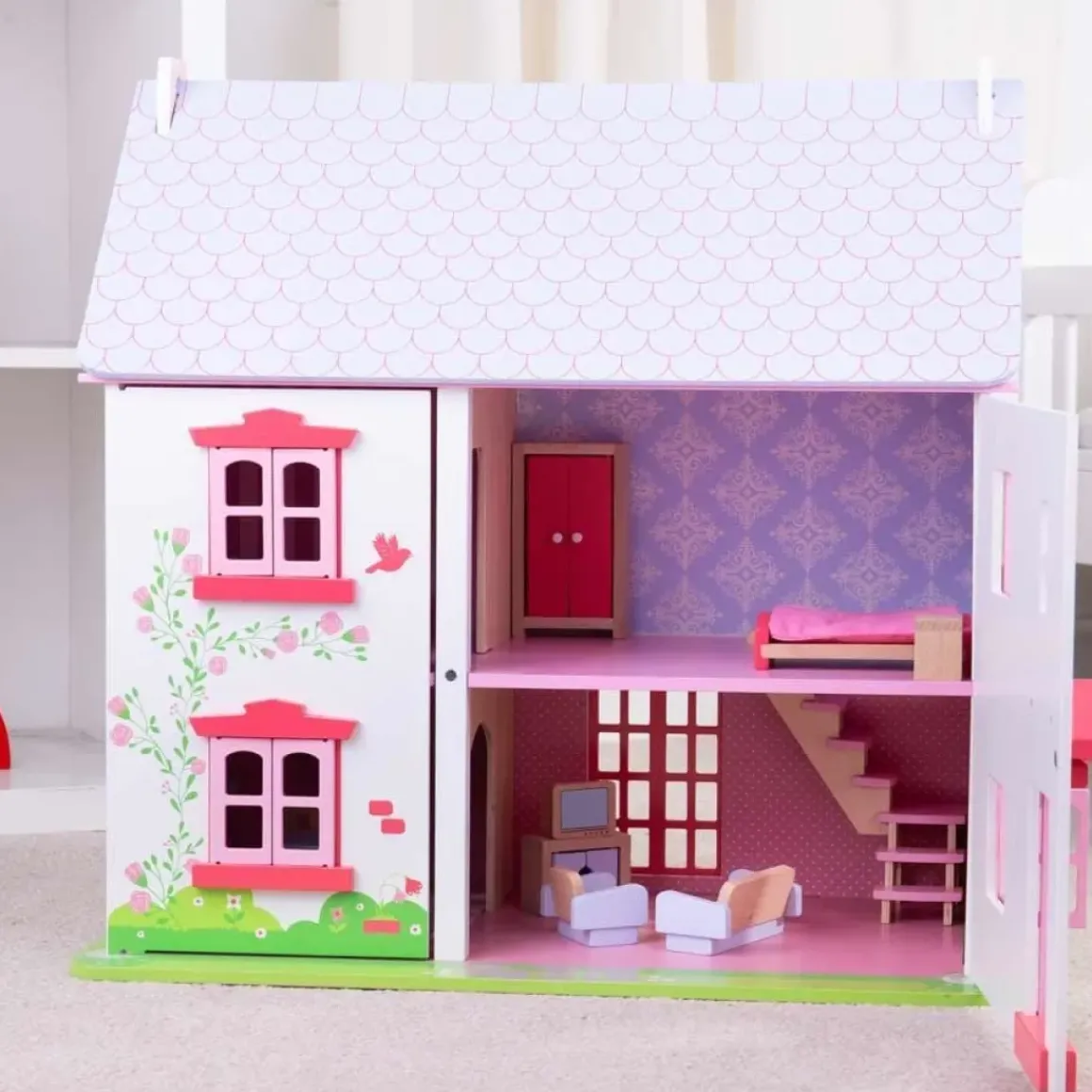 Rose Cottage Dolls House and Furniture