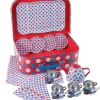 Suitcase Tea Set (Red & Blue)