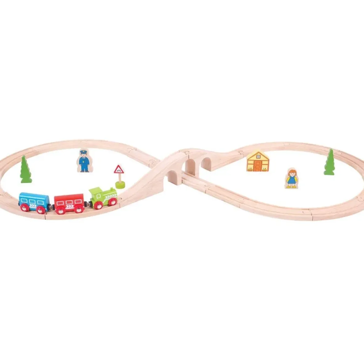 Wooden Figure of Eight Train Set