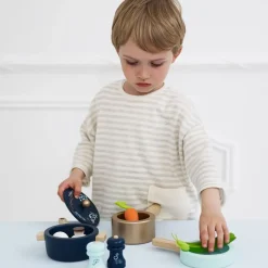 Wooden Pots & Pans Cooking Set