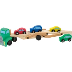 Wooden Transporter Lorry with Cars