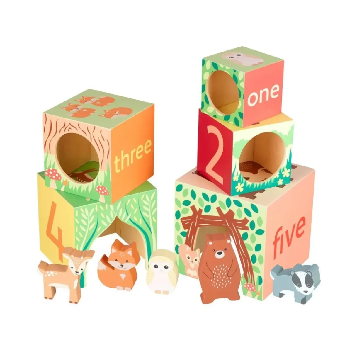Woodland Animal Stacking Cubes